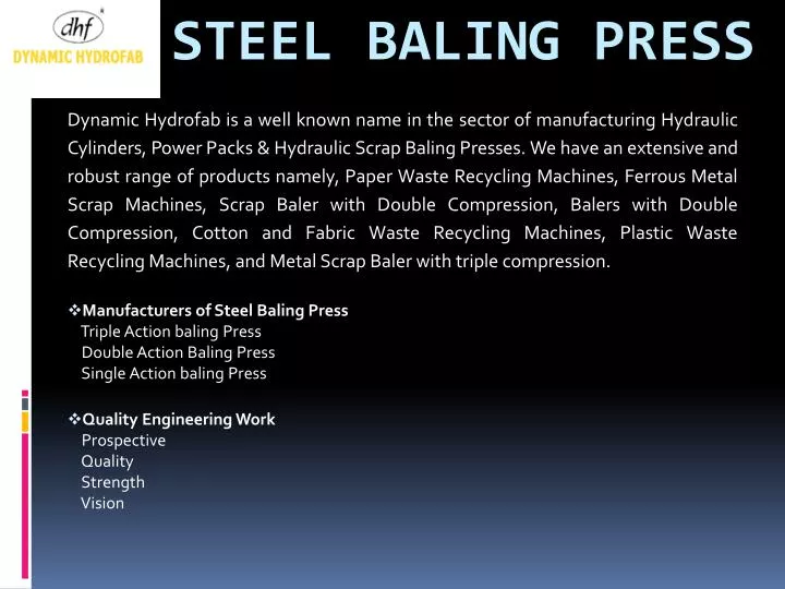 steel baling press