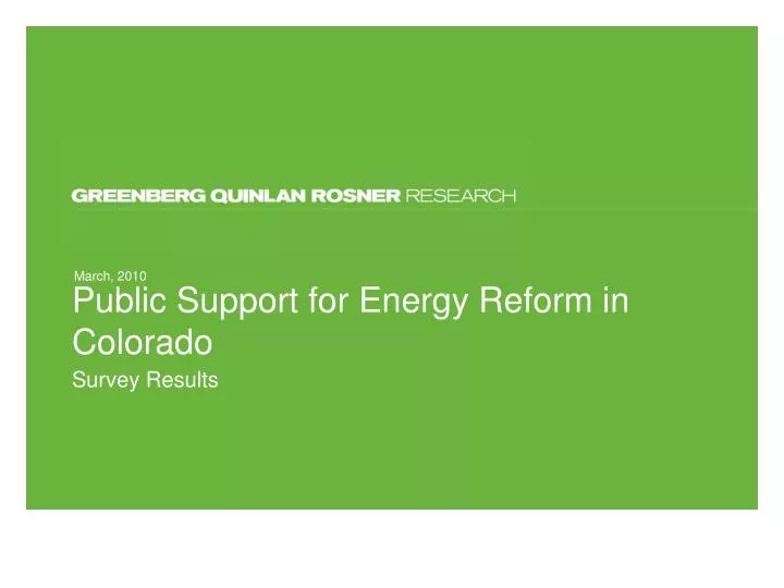 public support for energy reform in colorado
