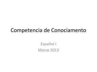 competencia de conociamento