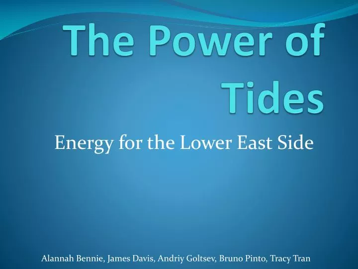 the power of tides