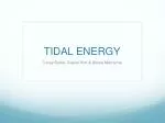 TIDAL ENERGY - slide 1