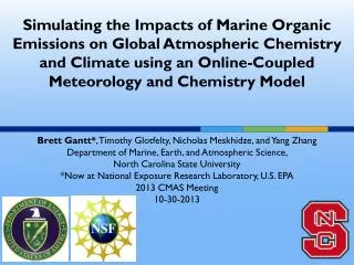 Simulating the Impacts of Marine Organic Emissions on Global Atmospheric Chemistry and Climate using an Online-Coupled M
