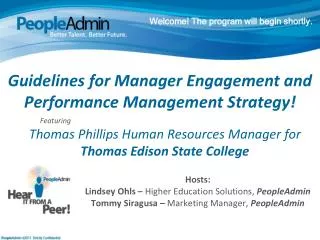 Guidelines for Manager Engagement and Performance Management Strategy!