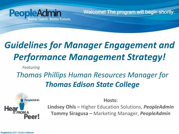guidelines for manager engagement and performance management strategy