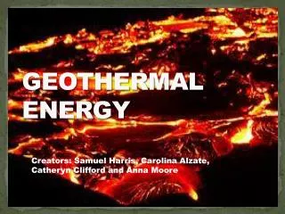 GEOTHERMAL ENERGY