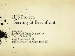 IDS Project: Serenity at Beachfront