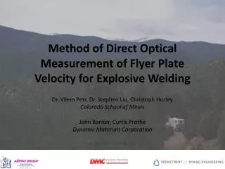 Method of Direct Optical Measurement of Flyer Plate Velocity for Explosive Welding