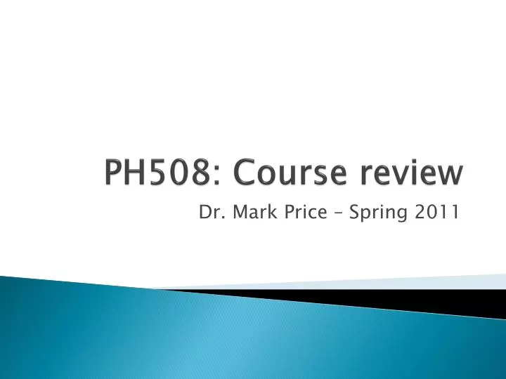 ph508 course review