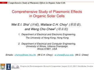 Comprehensive Study of Plasmonic Effects in Organic Solar Cells