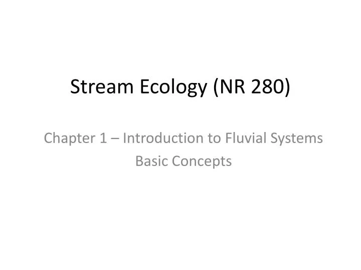 stream ecology nr 280