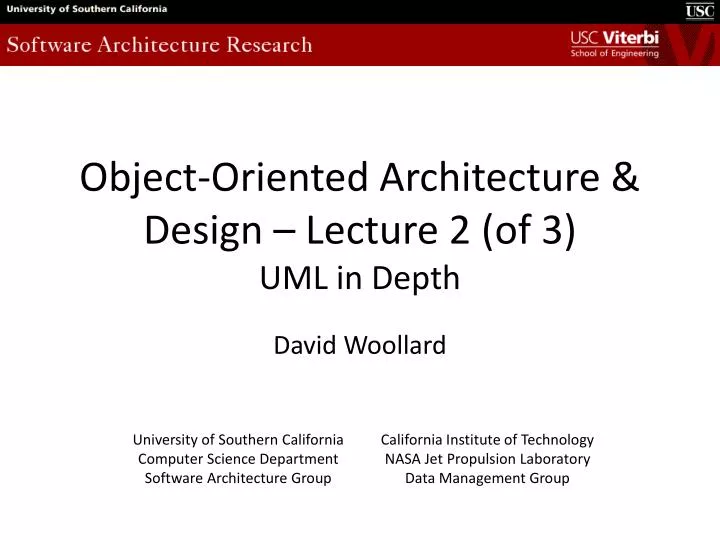 object oriented architecture design lecture 2 of 3 uml in depth