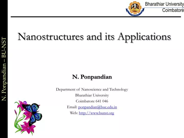 nanostructures and its applications