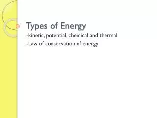 types of energy