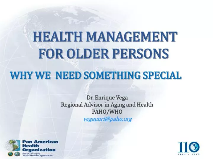 health management for older persons
