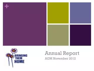 Annual Report AGM November 2012