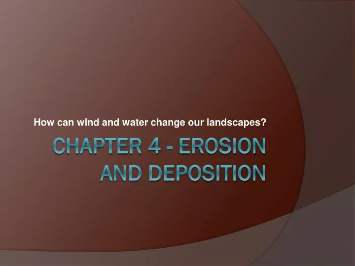 how can wind and water change our landscapes