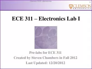 ECE 311 – Electronics Lab I