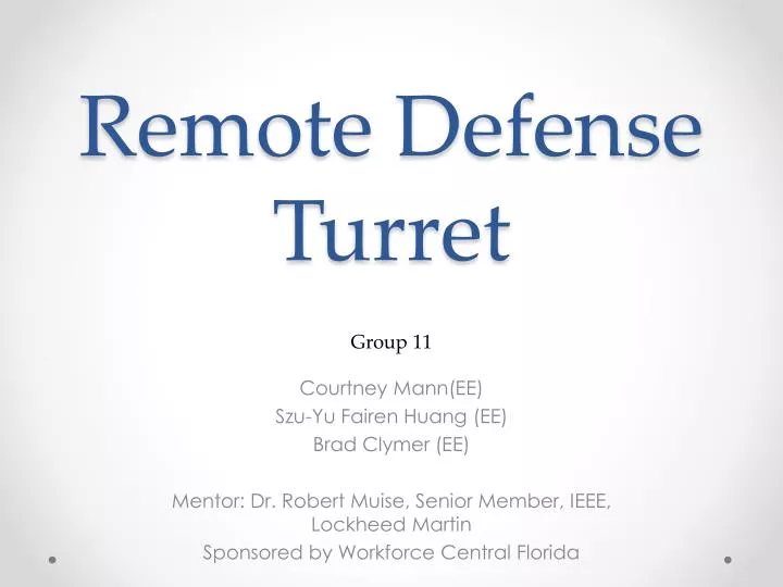 remote defense turret
