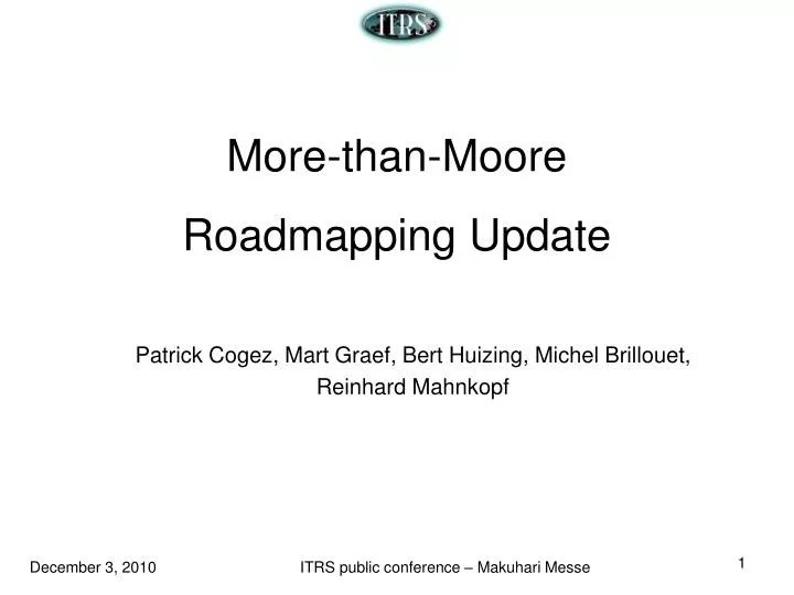more than moore roadmapping update