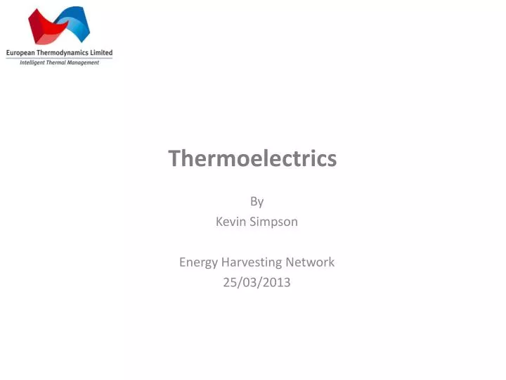 thermoelectrics