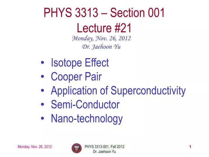 phys 3313 section 001 lecture 21