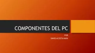 componentes del pc