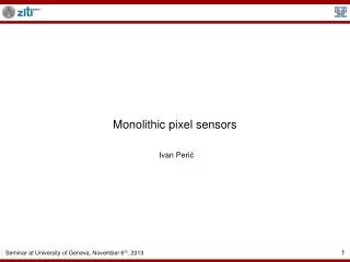 Monolithic pixel sensors
