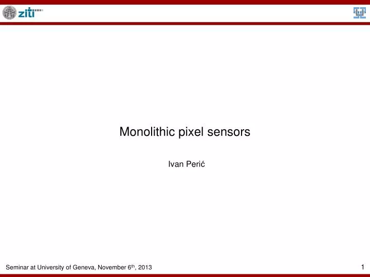 monolithic pixel sensors