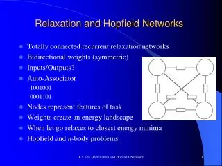 Relaxation and Hopfield Networks
