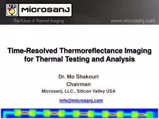 Time-Resolved Thermoreflectance Imaging for Thermal Testing and Analysis