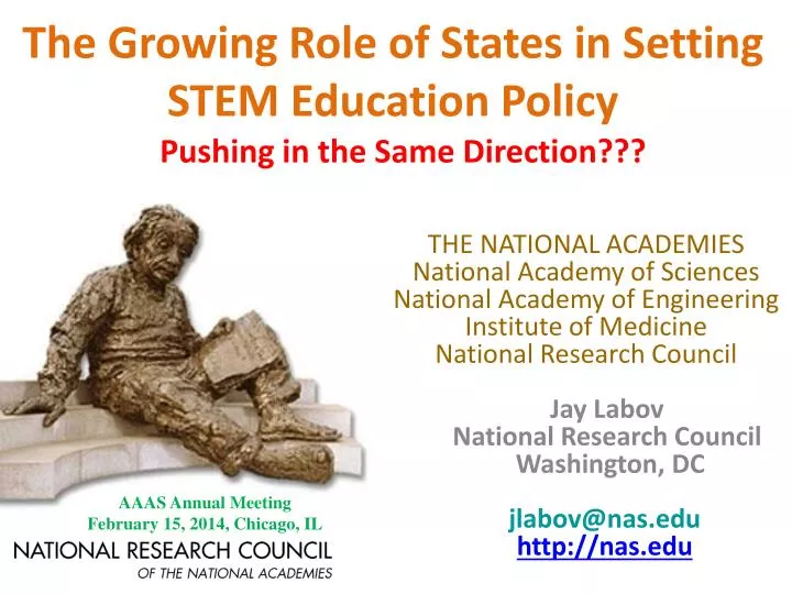 the growing role of states in setting stem education policy