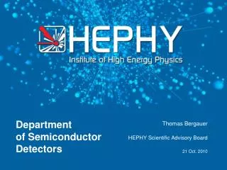 Department of Semiconductor Detectors