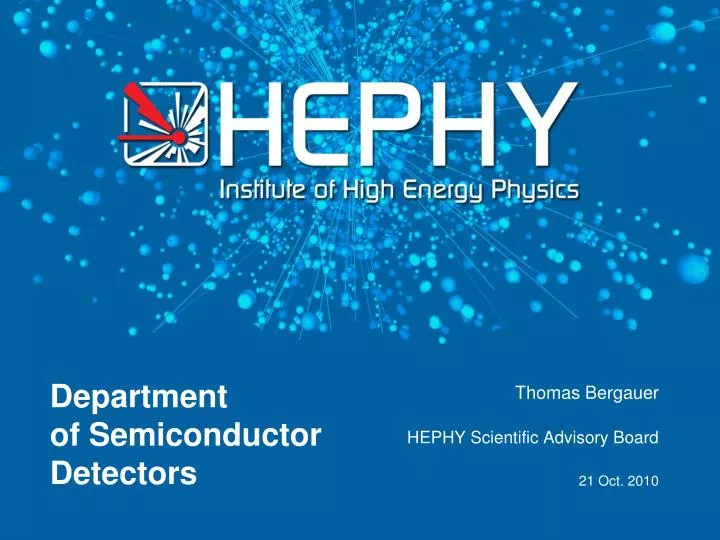 department of semiconductor detectors