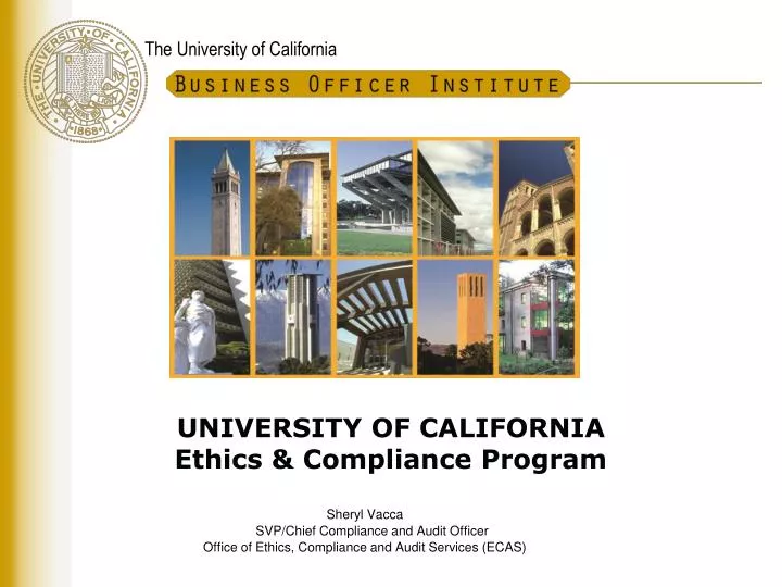 university of california ethics compliance program