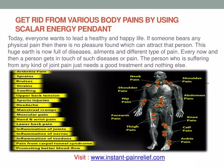 get rid from various body pains by using scalar energy pendant