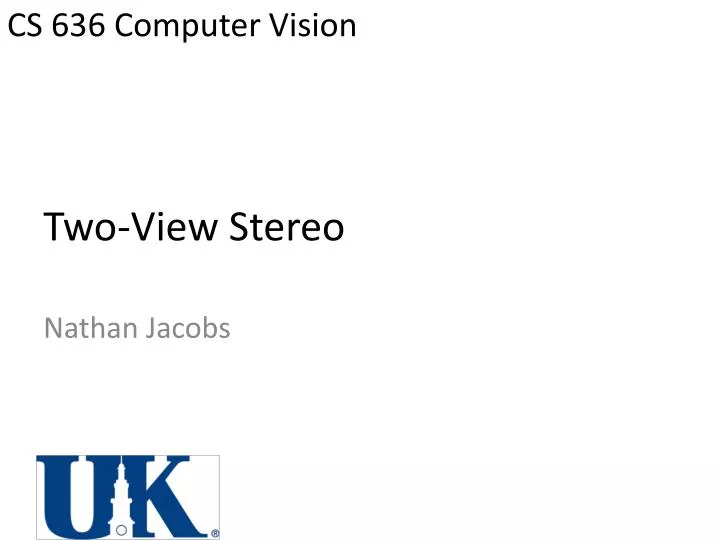 two view stereo