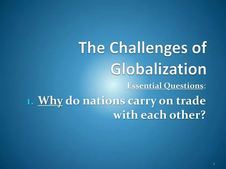 the challenges of globalization