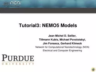 Tutorial3: NEMO5 Models