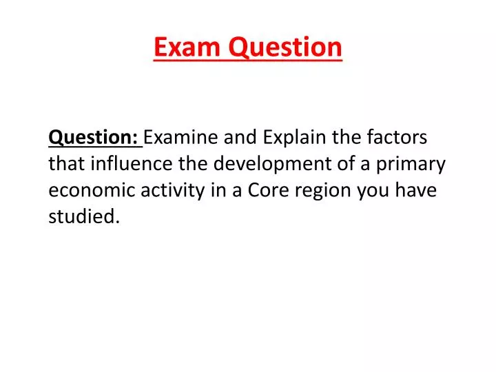 exam question