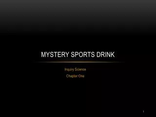 Mystery Sports Drink