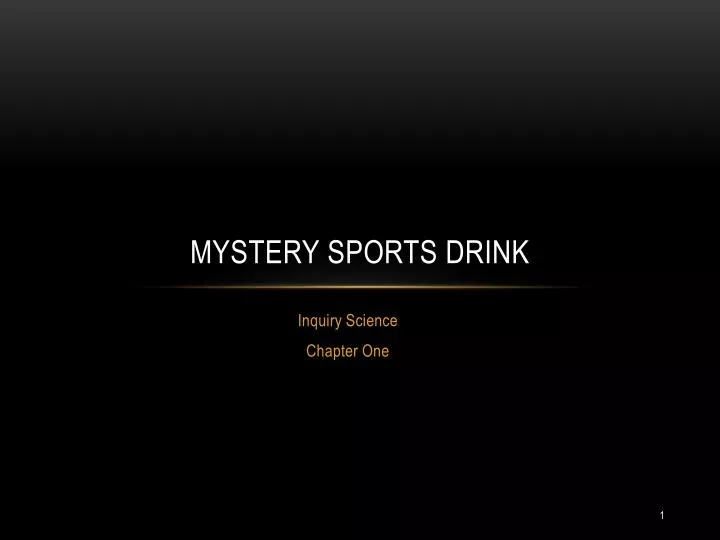 mystery sports drink