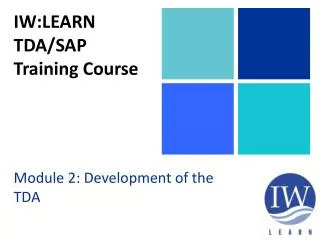IW:LEARN TDA/SAP Training Course