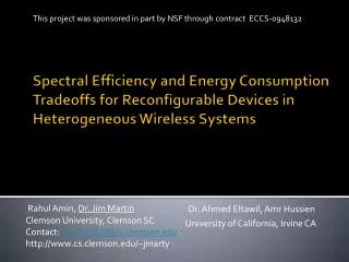 Spectral Efficiency and Energy Consumption Tradeoffs for Reconfigurable Devices in Heterogeneous Wireless Systems