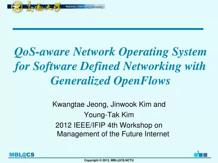 qos aware network operating system for software defined networking with generalized openflows