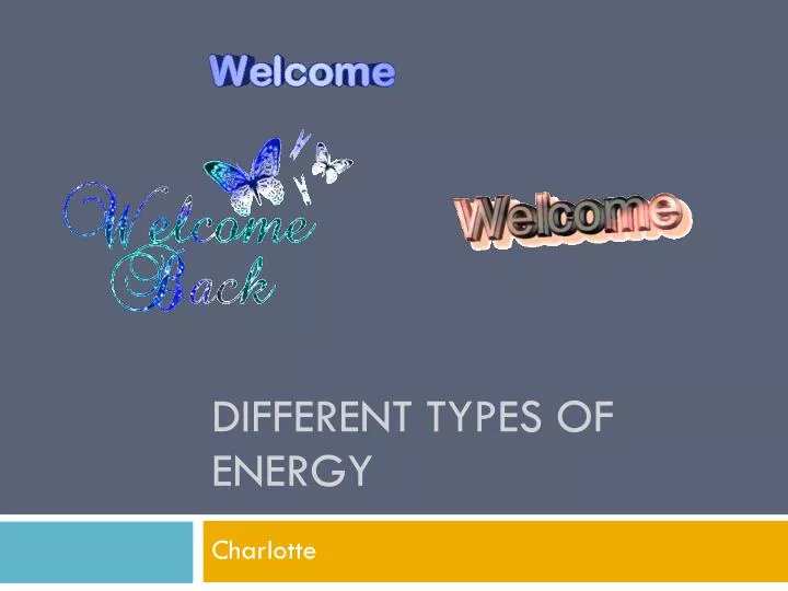 different types of energy