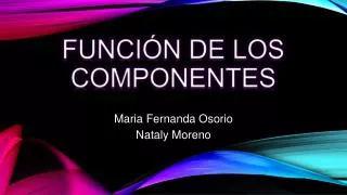 funci n de los componentes