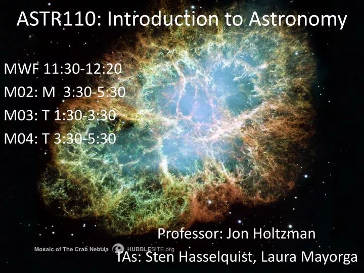 astr110 introduction to astronomy