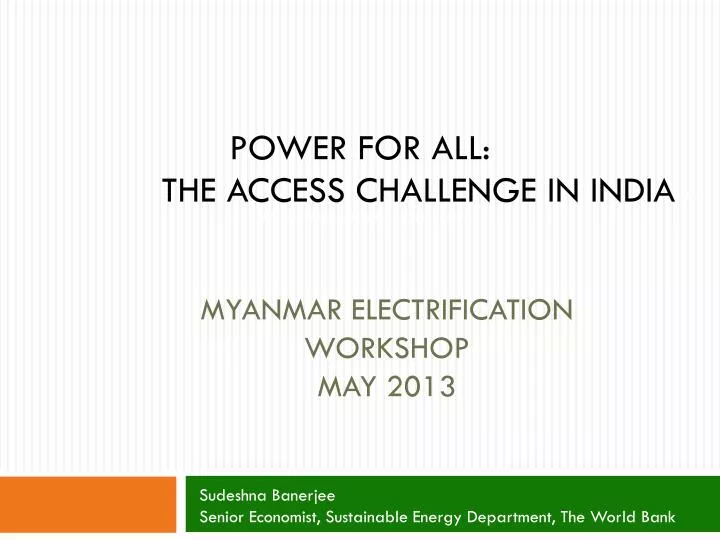myanmar electrification workshop may 2013