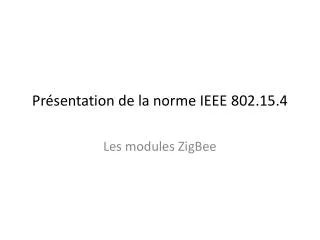 pr sentation de la norme ieee 802 15 4