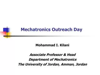 Mechatronics Outreach Day
